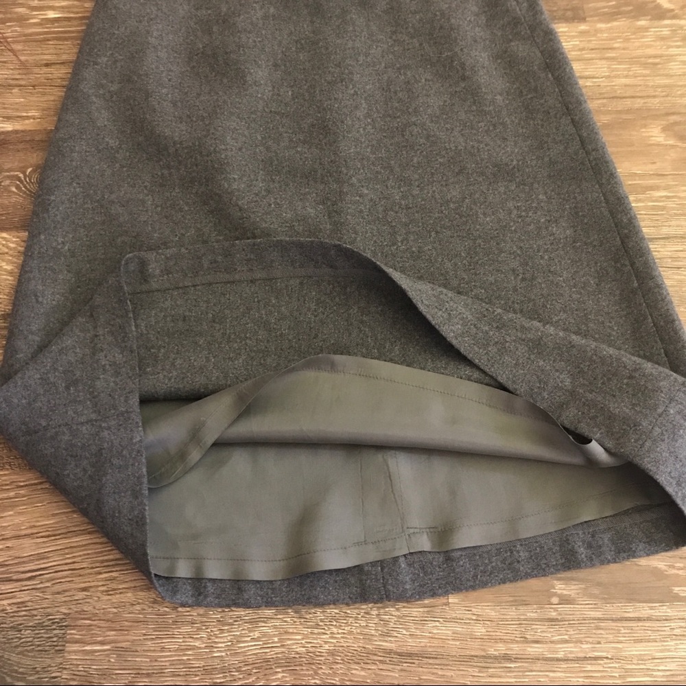 Gap gray wool stretch midi skirt 1 - Picture 4 of 6